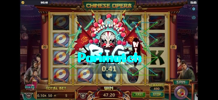 Parimatch casino presented on mobile device in Pakistan with slots and live games